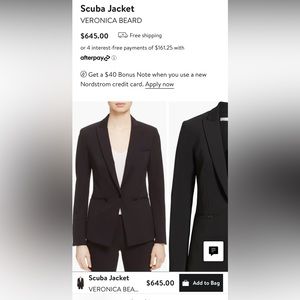 Veronica beard classic scuba jacket blazer size 4